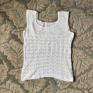 Vintage White Crochet Tank Top